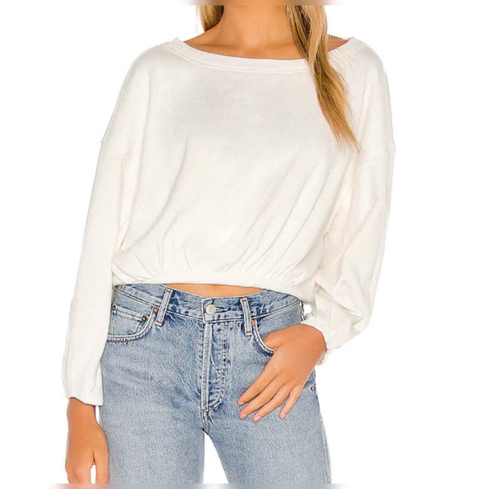 Free People Mixed Knit cropped top